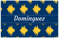 Thumbnail for Personalized Montauk Placemat - Navy and Mustard - Navy Ribbon Frame -  View