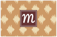 Thumbnail for Personalized Montauk Placemat - Light Brown and Champagne - Brown Square Frame -  View