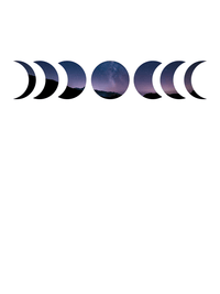 Thumbnail for Moon Phases T-Shirt - Decorate View