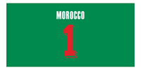 Thumbnail for Personalized Morocco Jersey Number Beach Towel - Green - Front View
