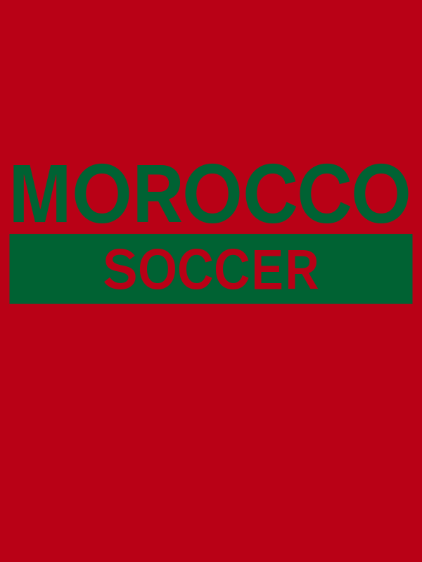 Morocco Soccer T-Shirt - Red - Decorate View