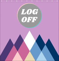 Thumbnail for Personalized Mountain Range Shower Curtain - Purple Background - Log Off - Decorate View