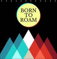 Thumbnail for Personalized Mountain Range Shower Curtain - Black Background - Born To Roam - Decorate View