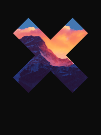 Thumbnail for Mountain x Sunset T-Shirt - Black - Decorate View