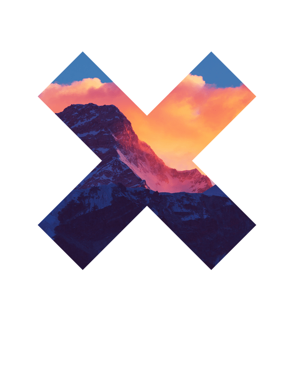 Mountain x Sunset T-Shirt - White - Decorate View
