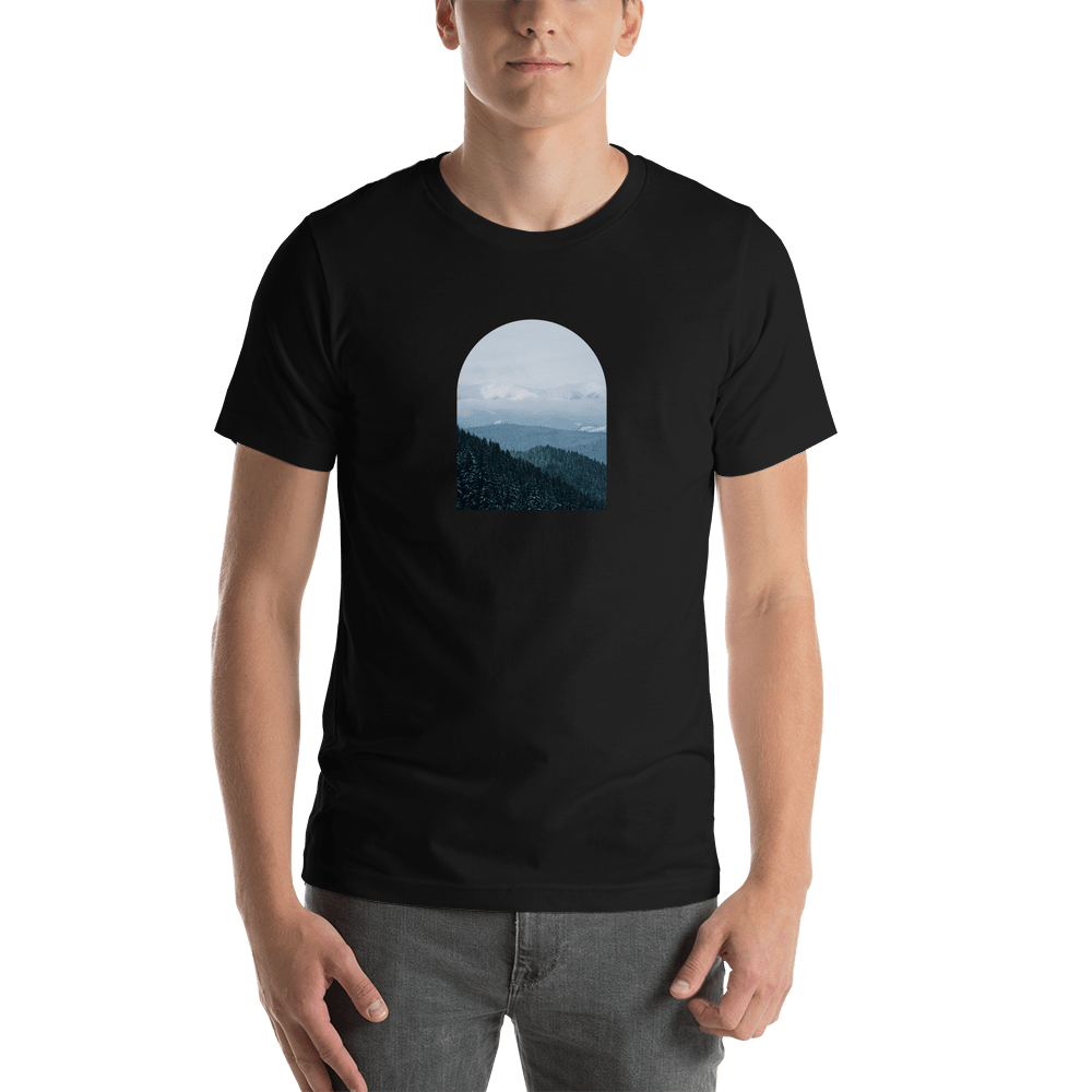Mountain Forest T-Shirt - Black - Shirt View