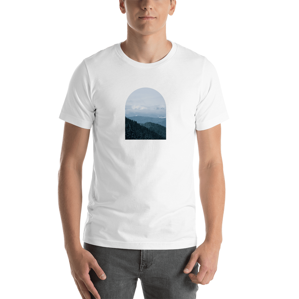 Mountain Forest T-Shirt - White - Shirt View