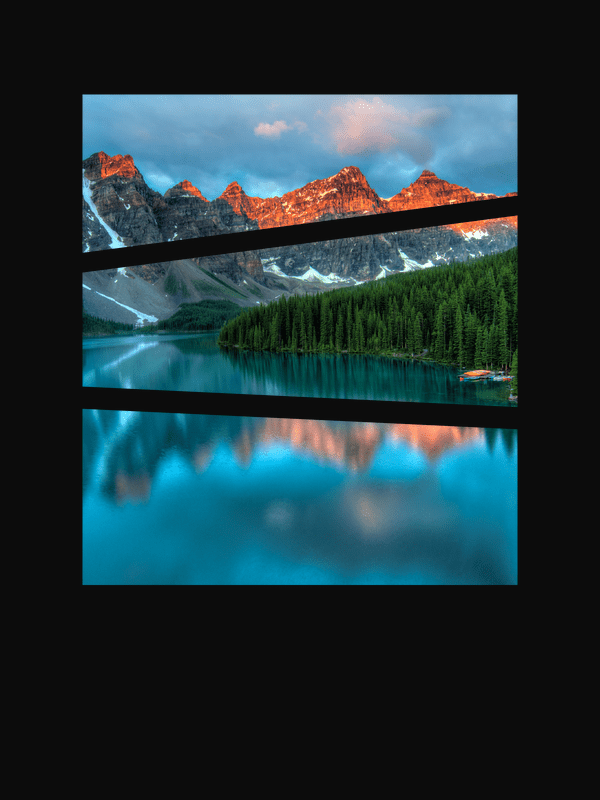 Mountain River T-Shirt - Black - Decorate View