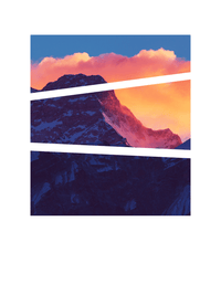 Thumbnail for Mountain Sunset T-Shirt - White - Decorate View