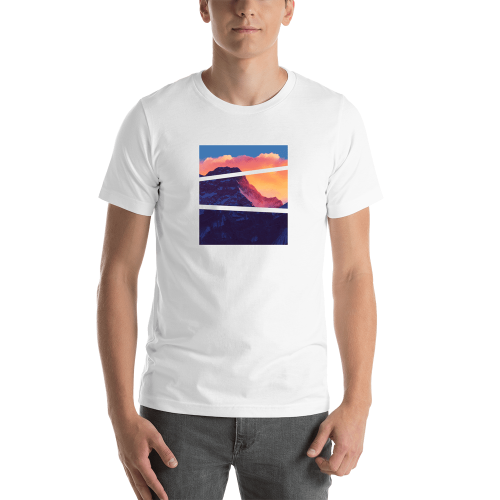 Mountain Sunset T-Shirt - White - Shirt View