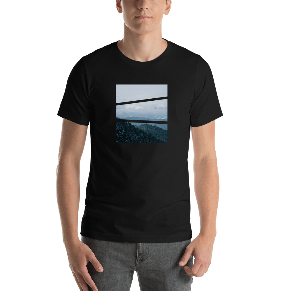 Mountain Trees T-Shirt - Black - Shirt View