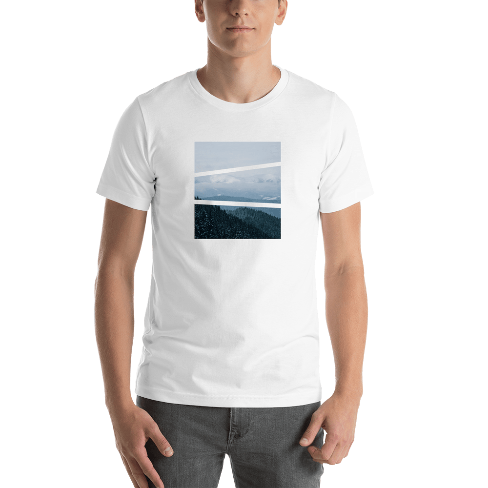 Mountain Trees T-Shirt - White - Shirt View