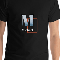 Thumbnail for Personalized Mountain Forest T-Shirt - Black - Shirt Close-Up View