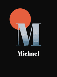 Thumbnail for Personalized Mountain Forest T-Shirt - Black - Decorate View