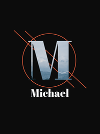 Thumbnail for Personalized Mountain Forest T-Shirt - Black - Decorate View