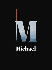 Thumbnail for Personalized Mountain Forest T-Shirt - Black - Decorate View