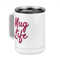 Thumbnail for Mug Life Coffee Mug Tumbler with Handle (15 oz) - Front Left View