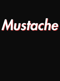 Thumbnail for Mustache T-Shirt - Black - Decorate View