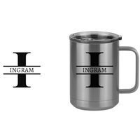 Thumbnail for Personalized Name & Initial Coffee Mug Tumbler with Handle (15 oz) - Design View