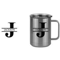 Thumbnail for Personalized Name & Initial Coffee Mug Tumbler with Handle (15 oz) - Design View