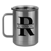 Thumbnail for Personalized Name & Initial Coffee Mug Tumbler with Handle (15 oz) - Left View