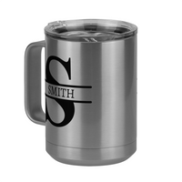 Thumbnail for Personalized Name & Initial Coffee Mug Tumbler with Handle (15 oz) - Front Left View