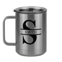 Thumbnail for Personalized Name & Initial Coffee Mug Tumbler with Handle (15 oz) - Left View