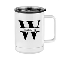 Thumbnail for Personalized Name & Initial Coffee Mug Tumbler with Handle (15 oz) - Right View