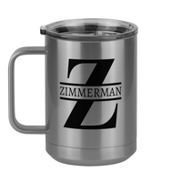 Thumbnail for Personalized Name & Initial Coffee Mug Tumbler with Handle (15 oz) - Left View