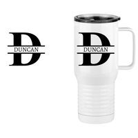 Thumbnail for Personalized Name & Initial Travel Coffee Mug Tumbler with Handle (20 oz) - Design View