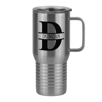 Thumbnail for Personalized Name & Initial Travel Coffee Mug Tumbler with Handle (20 oz) - Right View