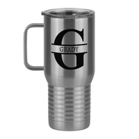 Thumbnail for Personalized Name & Initial Travel Coffee Mug Tumbler with Handle (20 oz) - Left View