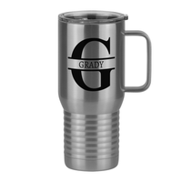 Thumbnail for Personalized Name & Initial Travel Coffee Mug Tumbler with Handle (20 oz) - Right View