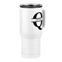 Thumbnail for Personalized Name & Initial Travel Coffee Mug Tumbler with Handle (20 oz) - Front Right View