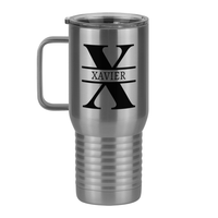 Thumbnail for Personalized Name & Initial Travel Coffee Mug Tumbler with Handle (20 oz) - Left View