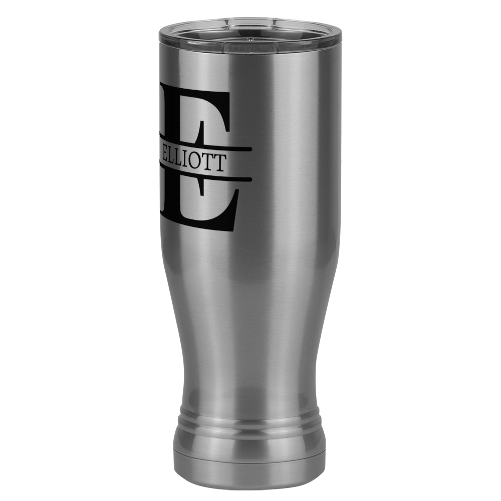 Personalized Name & Initial Pilsner Tumbler (20 oz) - Front Left View