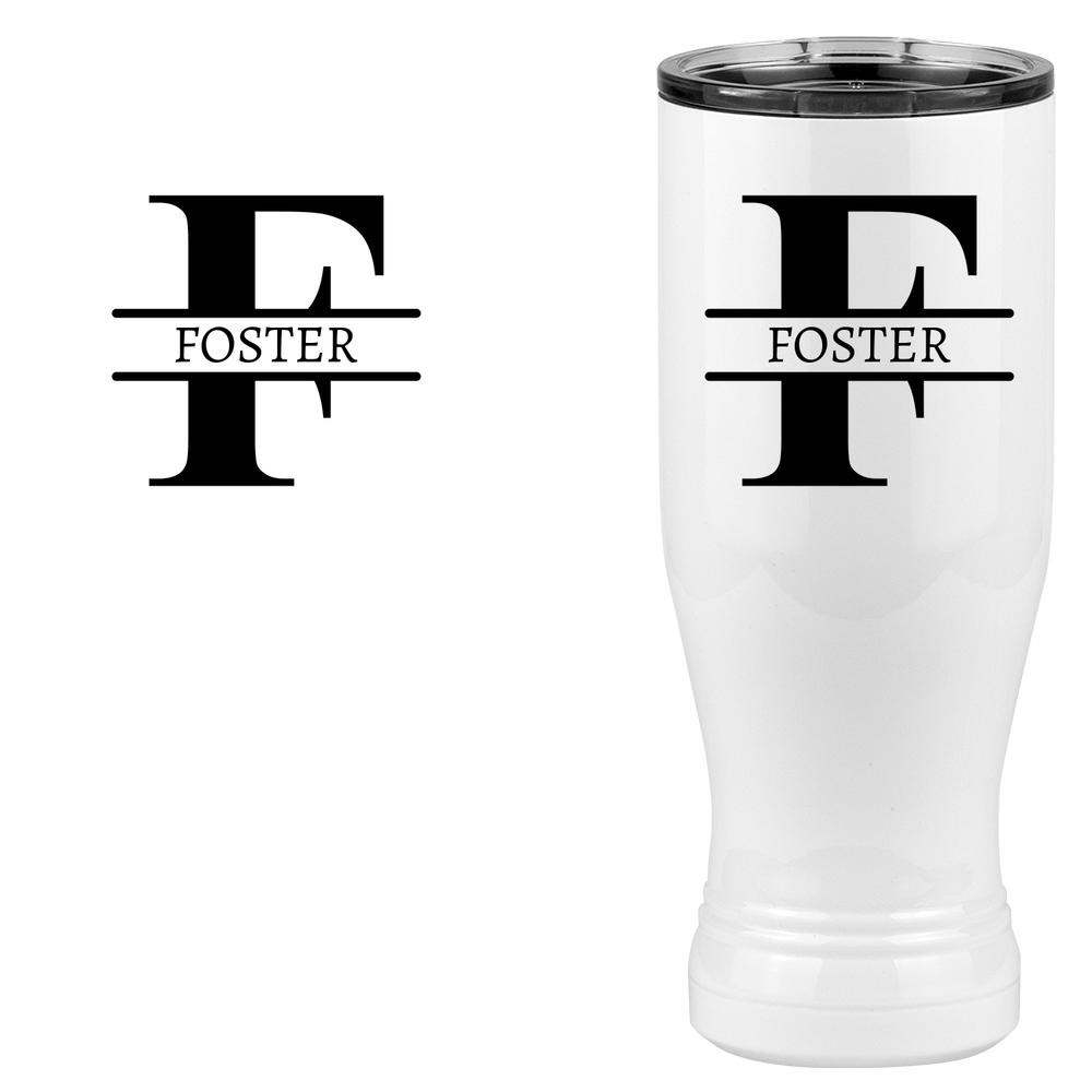 Personalized Name & Initial Pilsner Tumbler (20 oz) - Design View