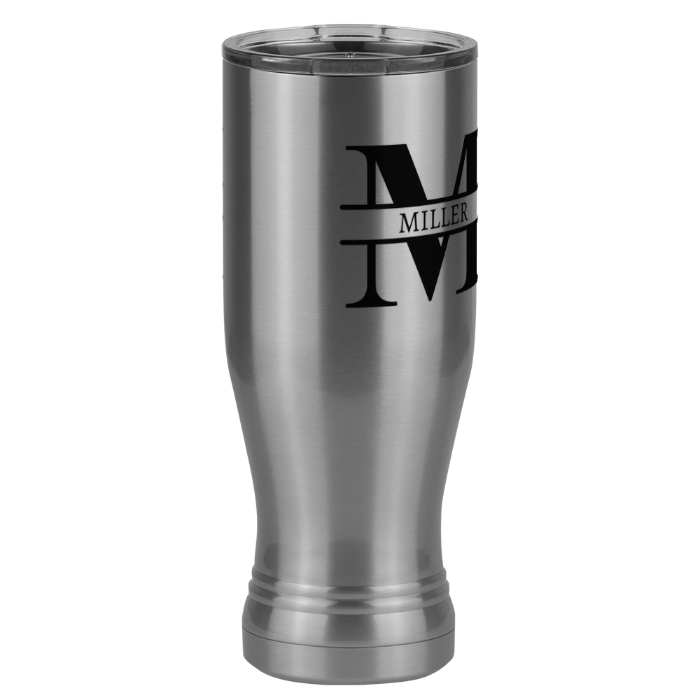 Personalized Name & Initial Pilsner Tumbler (20 oz) - Front Right View