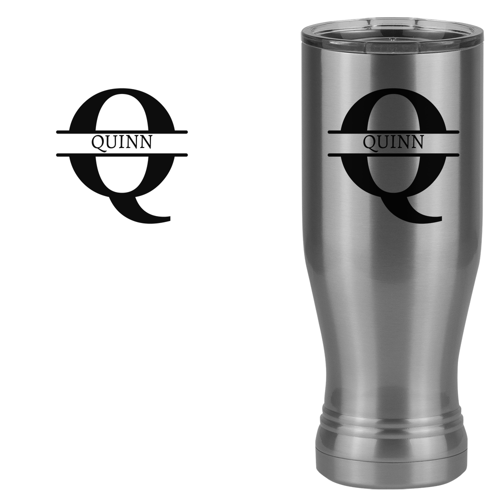 Personalized Name & Initial Pilsner Tumbler (20 oz) - Design View
