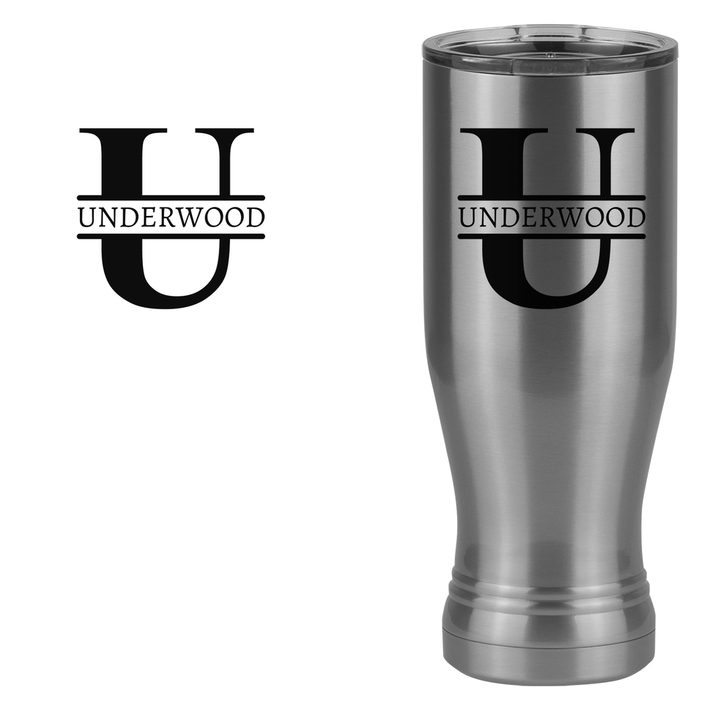 Personalized Name & Initial Pilsner Tumbler (20 oz) - Design View