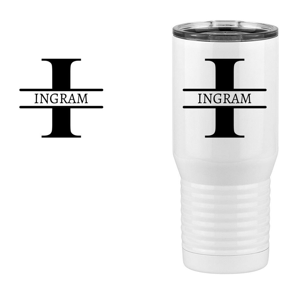 Personalized Name & Initial Tall Travel Tumbler (20 oz) - Design View