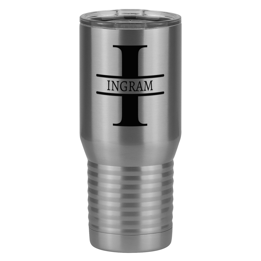 Personalized Name & Initial Tall Travel Tumbler (20 oz) - Left View