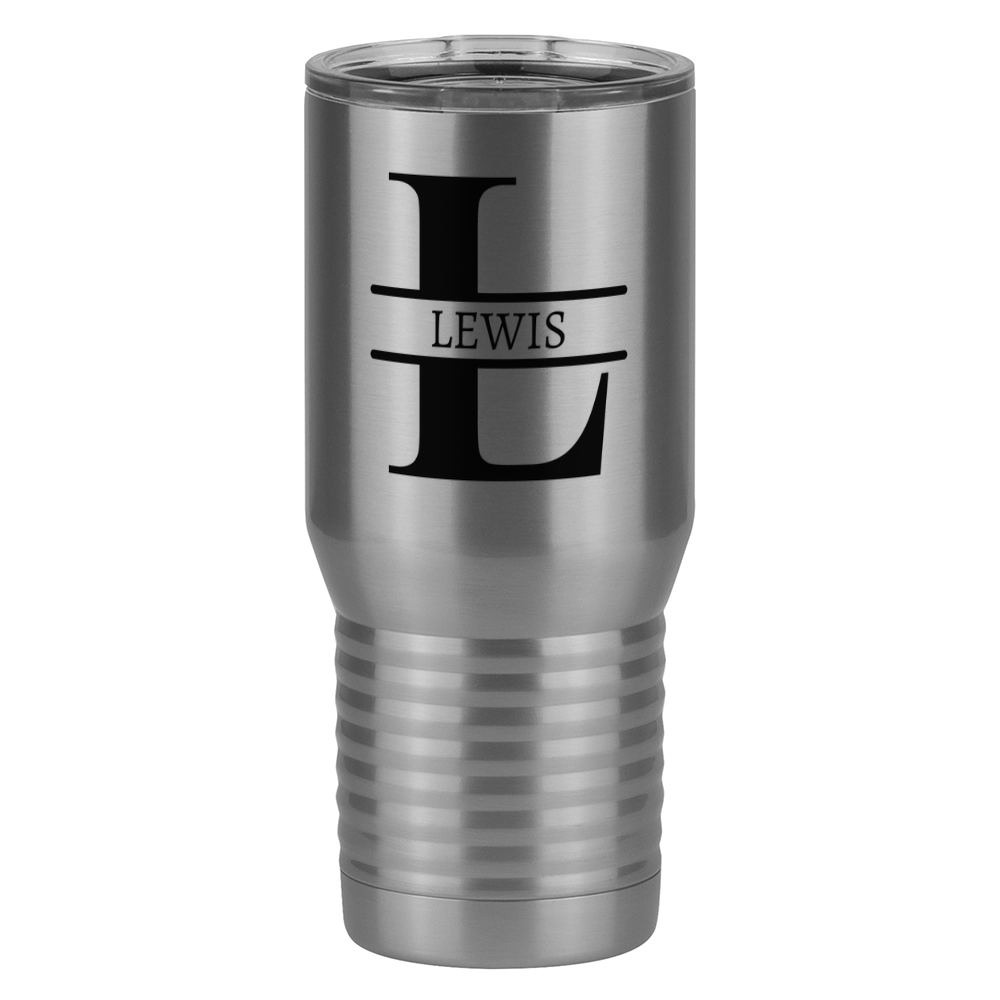 Personalized Name & Initial Tall Travel Tumbler (20 oz) - Left View