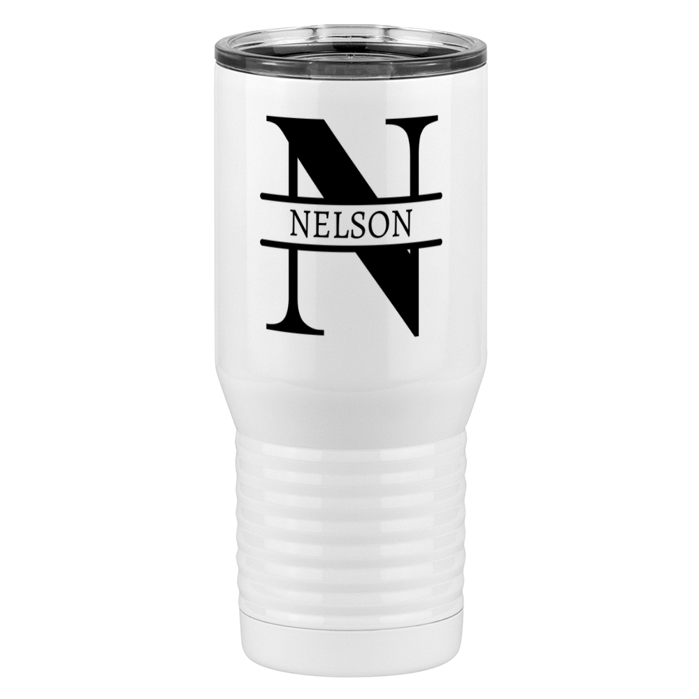Personalized Name & Initial Tall Travel Tumbler (20 oz) - Right View