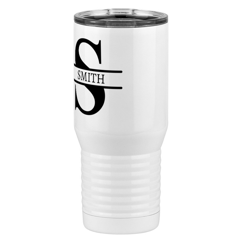 Personalized Name & Initial Tall Travel Tumbler (20 oz) - Front Left View