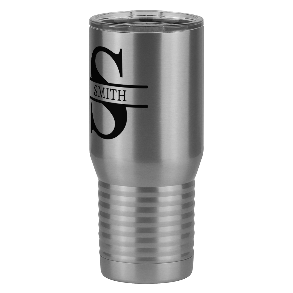 Personalized Name & Initial Tall Travel Tumbler (20 oz) - Front Left View