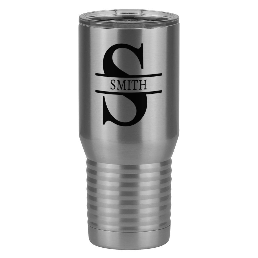 Personalized Name & Initial Tall Travel Tumbler (20 oz) - Left View