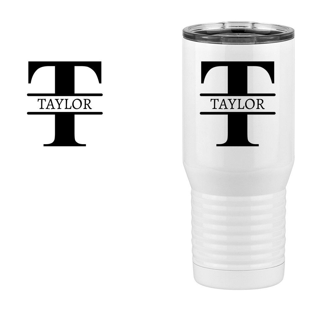 Personalized Name & Initial Tall Travel Tumbler (20 oz) - Design View