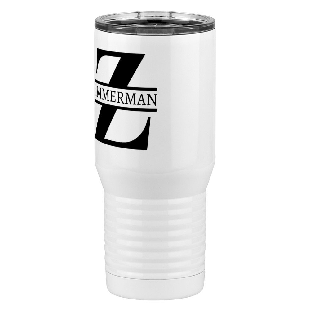 Personalized Name & Initial Tall Travel Tumbler (20 oz) - Front Left View