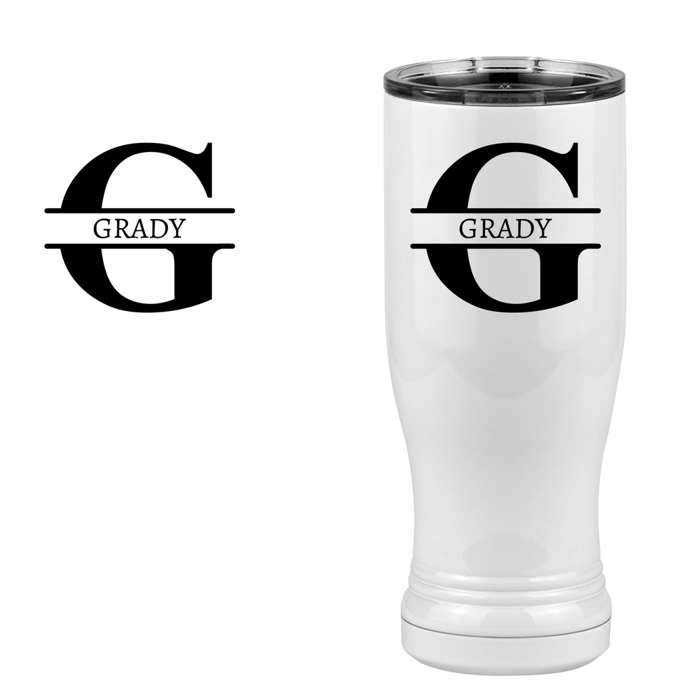 Personalized Name & Initial Pilsner Tumbler (14 oz) - Design View